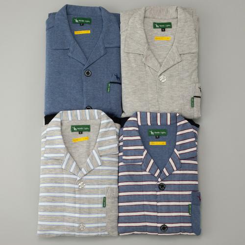 紳士長袖テーラーパジャマ2点セット M→L