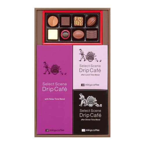 〈三喜屋珈琲〉ドリップコーヒー＆モロゾフチョコレート詰合せ