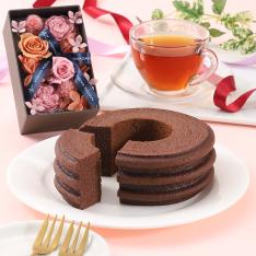 【母の日】プリザーブドフラワー＆ショコラバーム