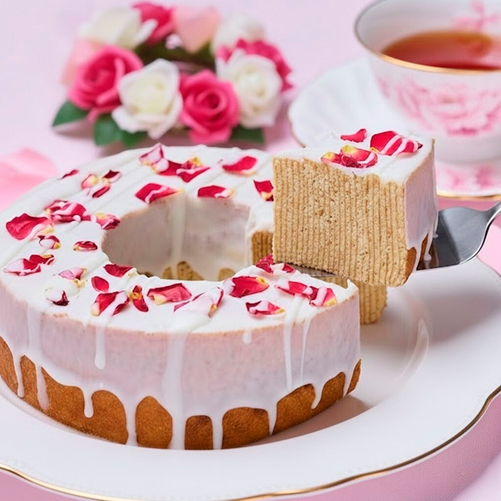 【母の日】バラの花のバウムクーヘン