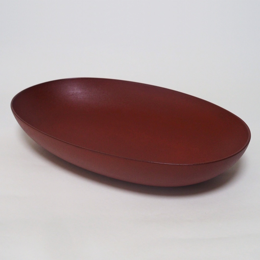 横浜高島屋限定 蒔地楕円深皿 赤口朱 商品詳細 高島屋オンラインストア