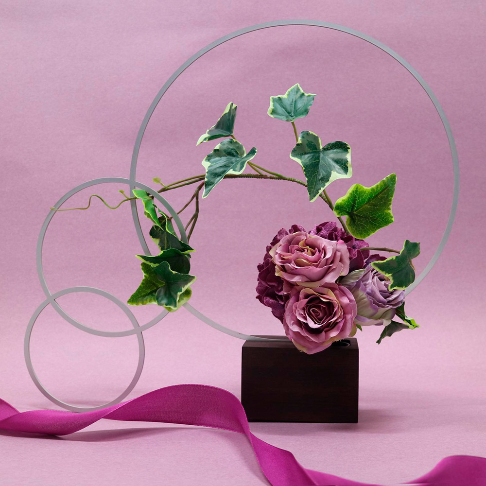 ウォールフラワー 造花 壁掛け 光触媒 ウォールパネル 壁飾り 花