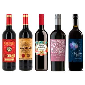 金賞受賞3本含む、高コスパ フランス・イタリア 赤ワイン5本セット