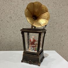 グラモフォン型LEDリキッド／オルゴール付