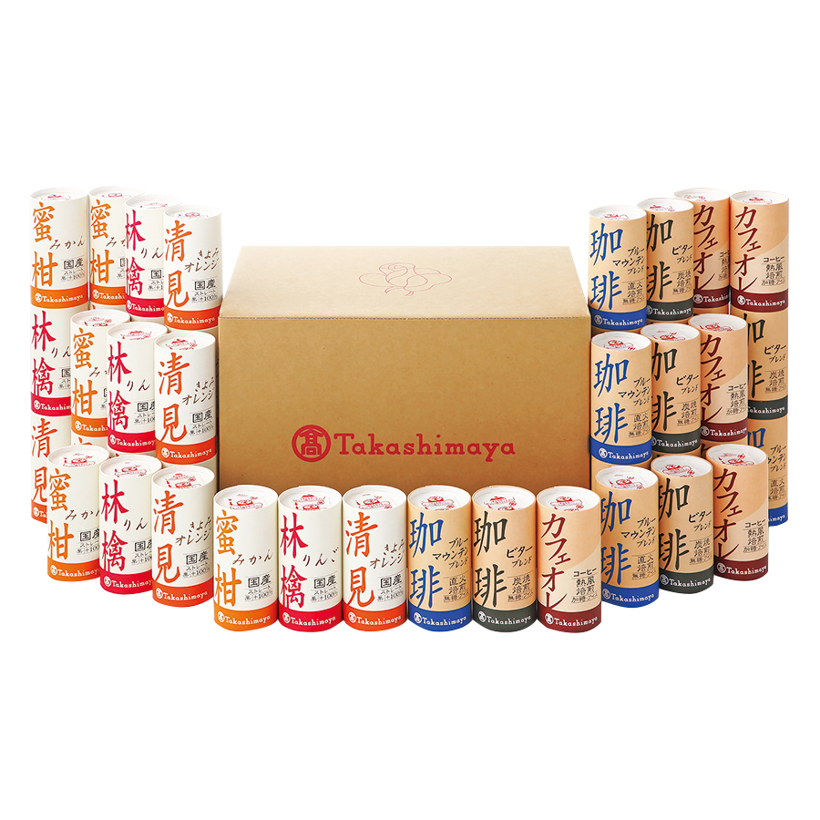 〈タカシマヤ〉100％ストレートジュース・アイスコーヒー（紙容器）