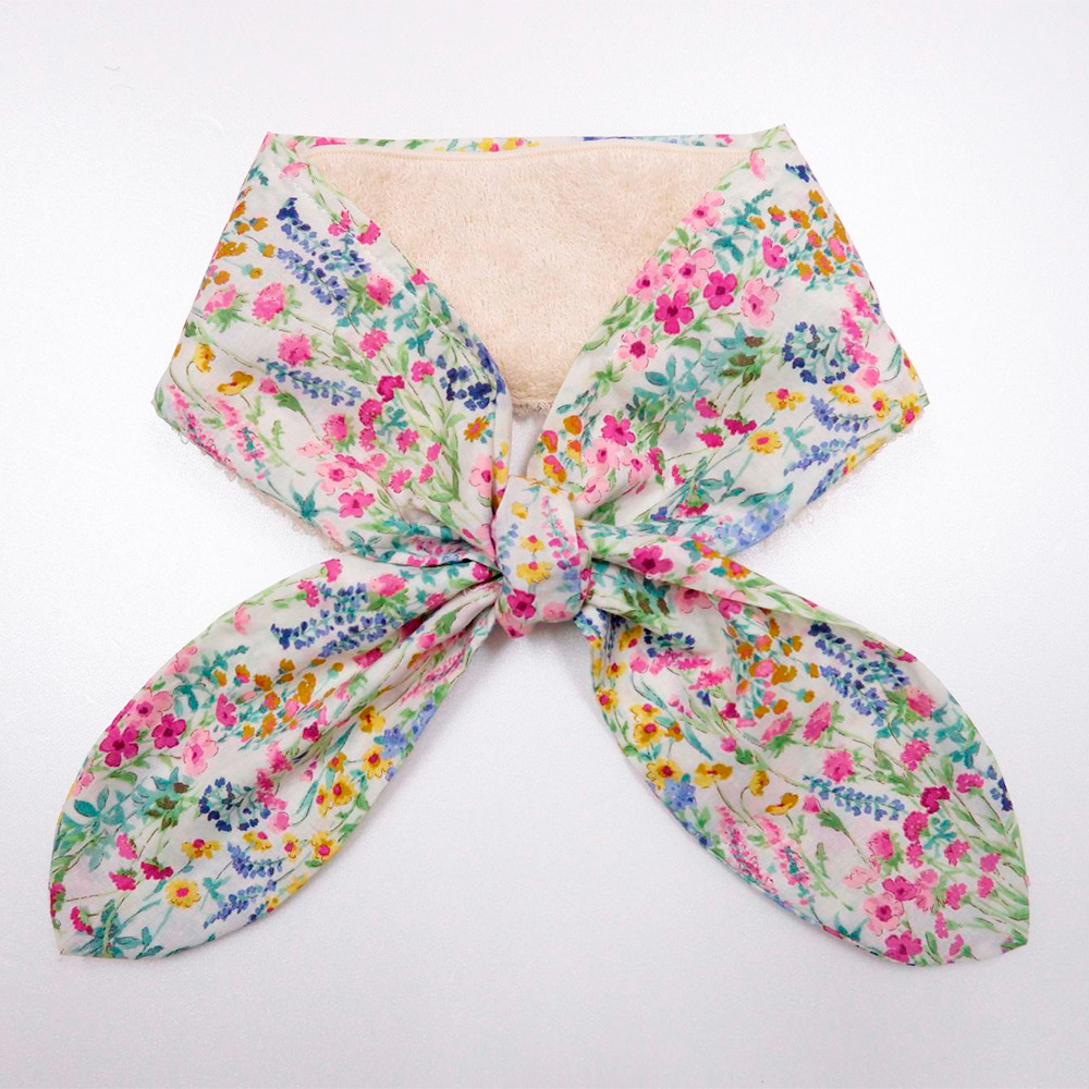 【母の日】〈今治 クレシェンド〉冷んやりシート付今治タオルマフラー　プチフルール／ピンク