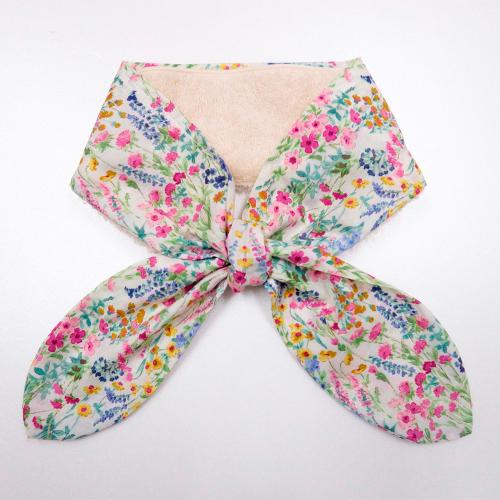 【母の日】〈今治 クレシェンド〉冷んやりシート付今治タオルマフラー　プチフルール／ピンク