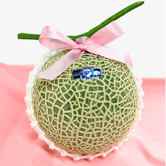 【母の日】＜西澤商店＞高知県産アールスメロン（ソープフラワー付）