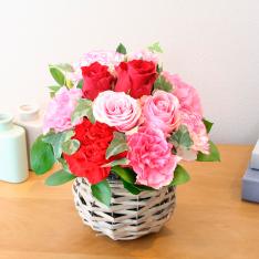 【母の日】生花アレンジHAPPYMOMMY　Rピンク