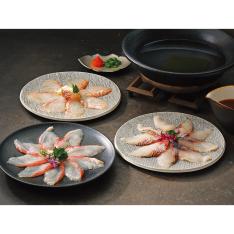 〈海鮮問屋　三忠〉天然魚の3種小分けしゃぶしゃぶセット