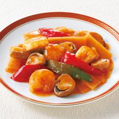 【よりどり】えびといかの甘酢唐辛子炒め