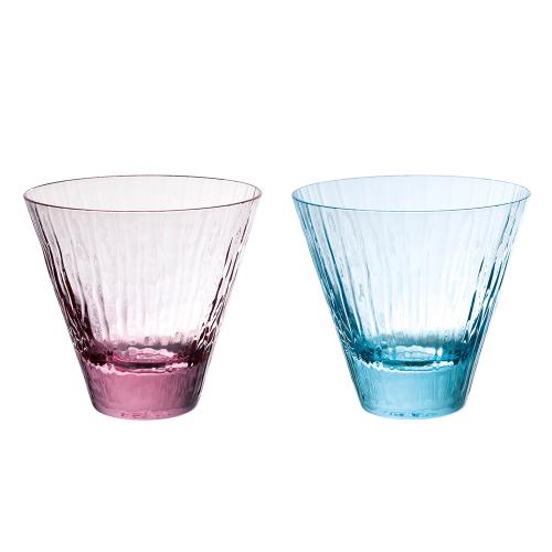 キーラ グラス ペア（ブルー／バイオレット）