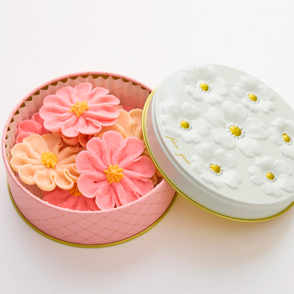 【母の日】北海道産餡子のお花のぼうろ3缶｜グルテンフリー焼菓子ギフト