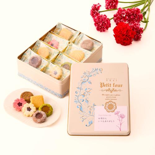 【母の日】フールセック・アソルティ缶（30個入）　母の日メッセージカード付き