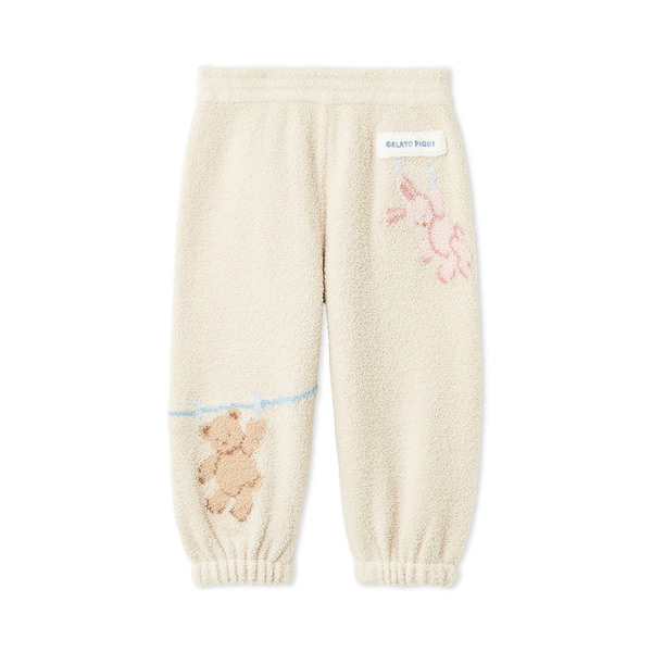 ［BABY］エアリーモコウォッシングアニマルジャガードロングパンツ