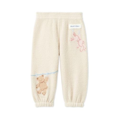 ［BABY］エアリーモコウォッシングアニマルジャガードロングパンツ