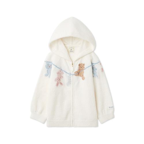 ［KIDS］エアリーモコウォッシングアニマルジャガードパーカ 90→120