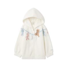 ［KIDS］エアリーモコウォッシングアニマルジャガードパーカ 90→120