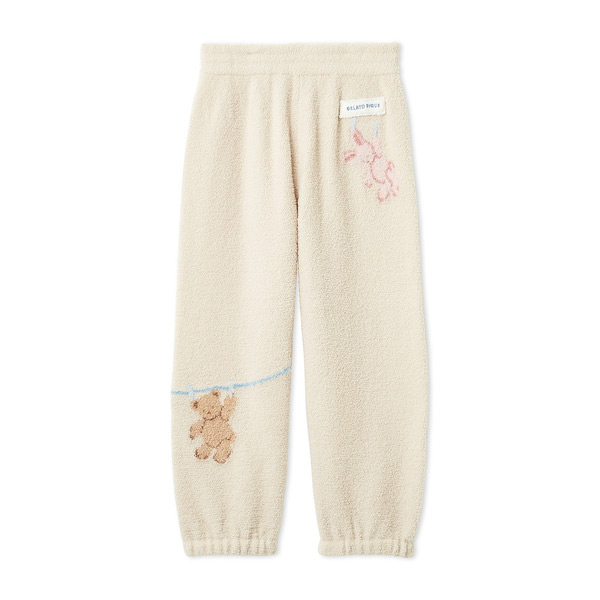 ［KIDS］エアリーモコウォッシングアニマルジャガードロングパンツ 90→120