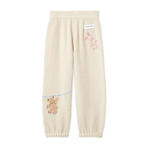 ［KIDS］エアリーモコウォッシングアニマルジャガードロングパンツ 90→120