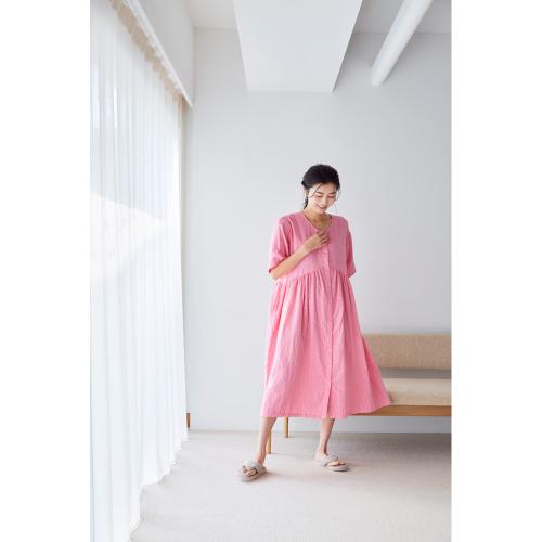 エミリー　前ボタンワンピース　ピンク