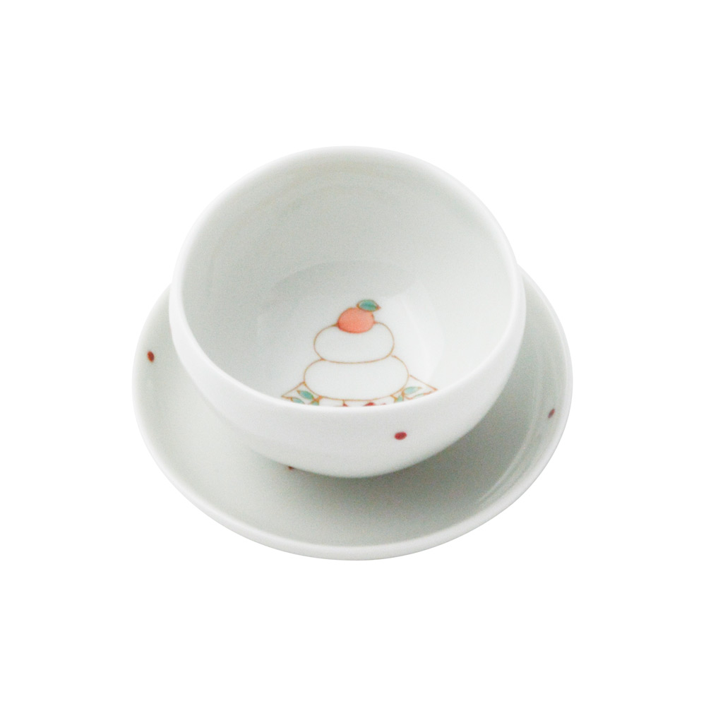 ＜波佐見焼＞鏡餅 姫碗皿セット