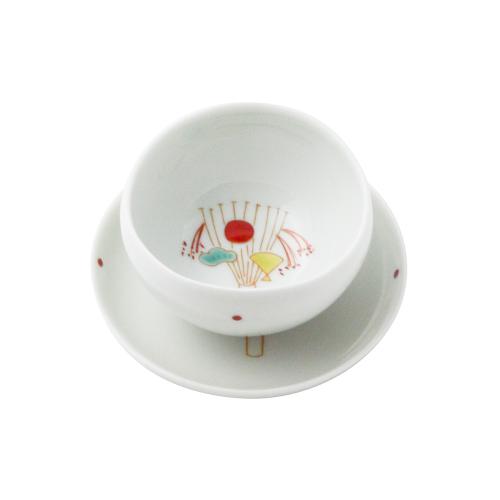 ＜波佐見焼＞熊手 姫碗皿セット