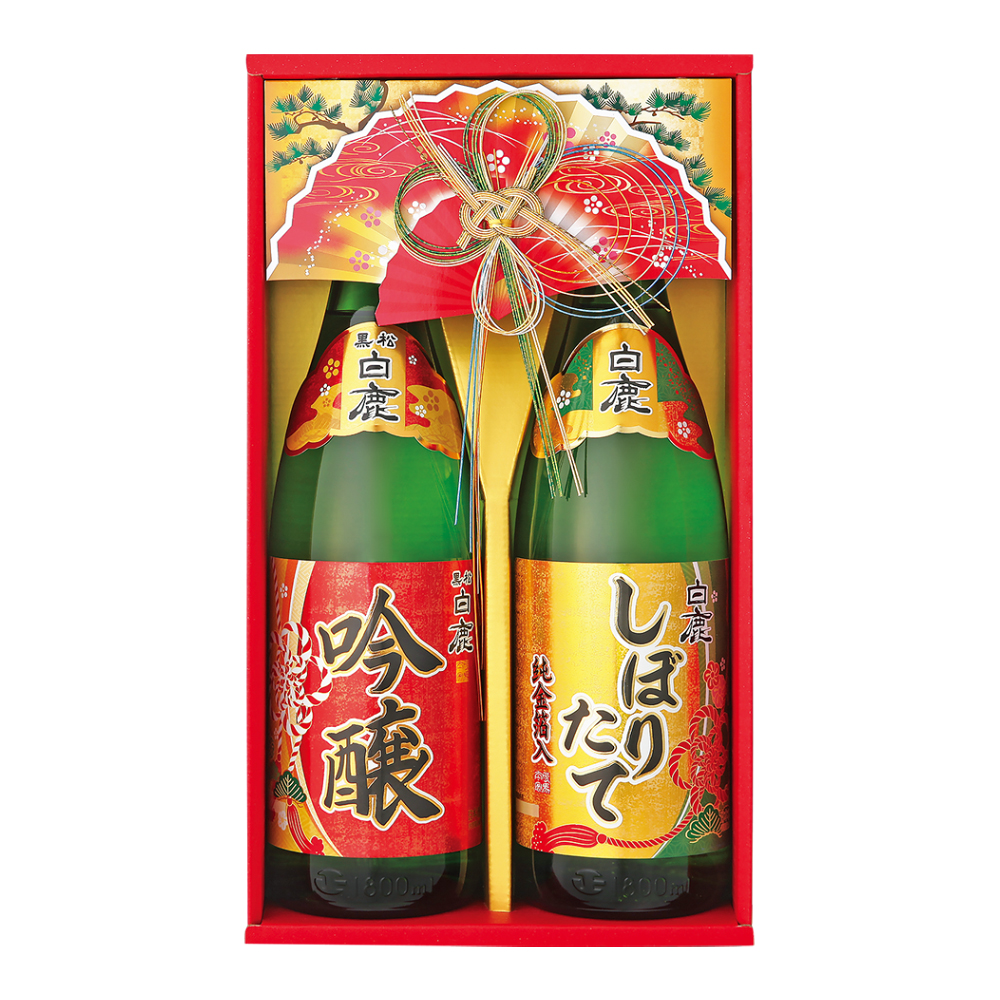〈白鹿〉吟醸・しぼりたて金箔セット