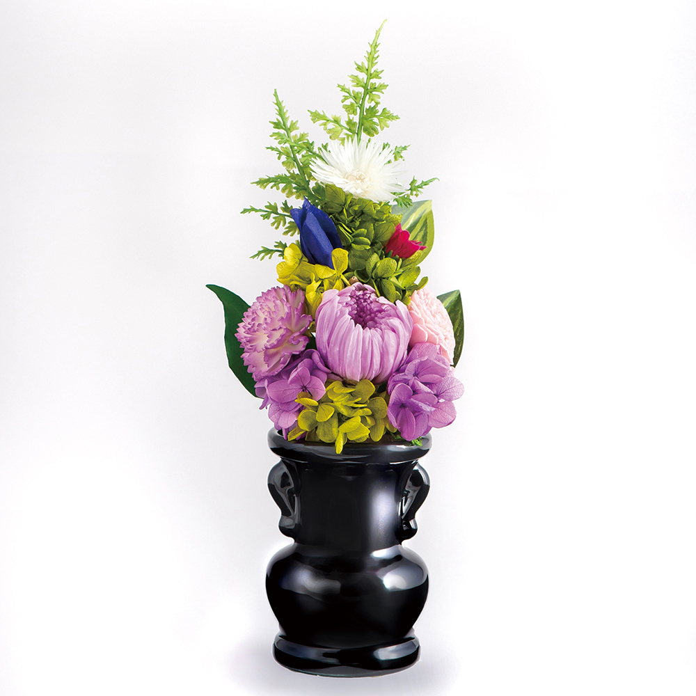 AKa7003龍文堂造花押入時代鉄瓶