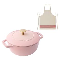 Wa-NABE M 18cm ソルベローズ エプロン付き ギフトセット