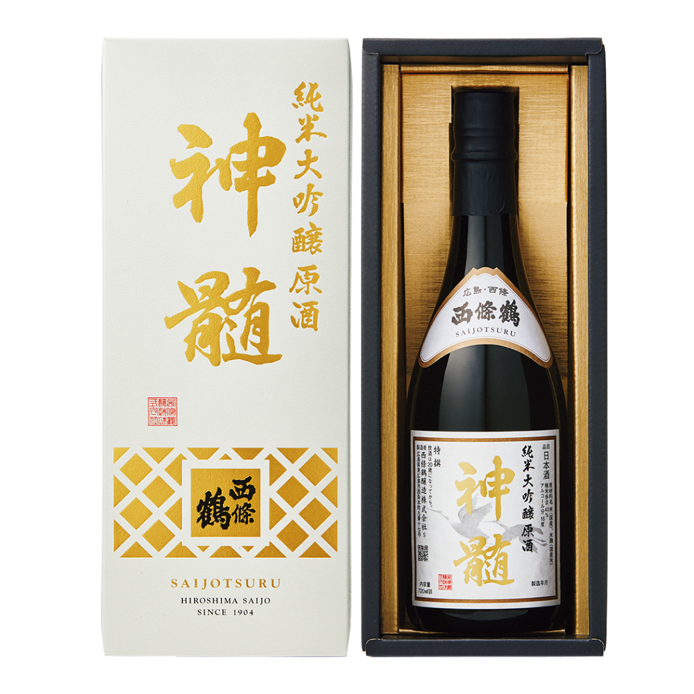 〈西條鶴〉純米大吟醸原酒「神髄」