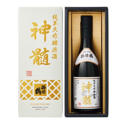 〈西條鶴〉純米大吟醸原酒「神髄」