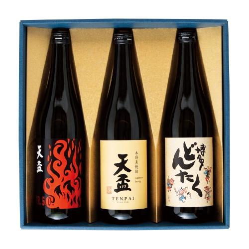 〈天盃〉博多麦焼酎三種飲みくらべ