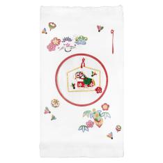 【お年賀】干支刺繍フェイスタオル5枚セット（白）