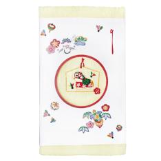 【お年賀】干支刺繍フェイスタオル5枚セット（黄）