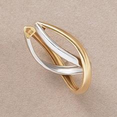 [フワットイヤリングス]K10 バイカラーイヤーカフ（WG／YG）