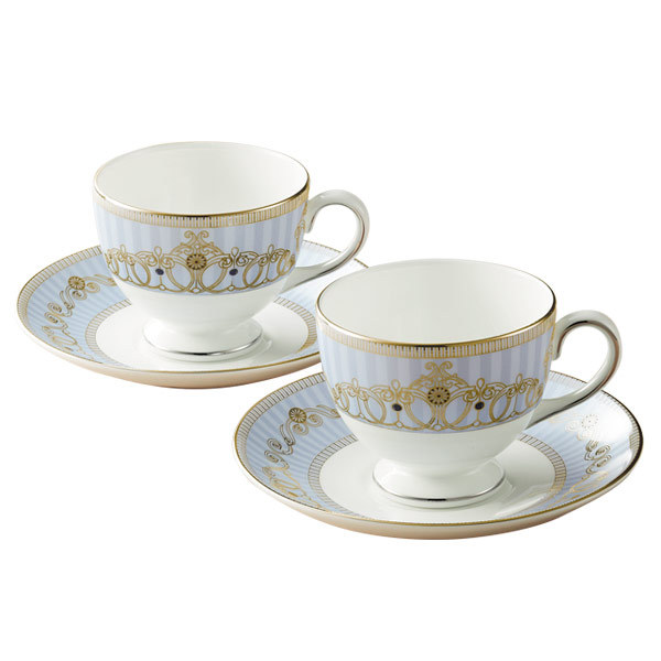 WEDGWOOD アレクサンドラ ティーカップ\u0026ソーサー　ペア×2カップ