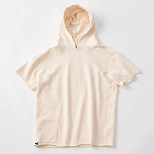 ロック半袖パーカー　キナリ／アウトドア　M→L