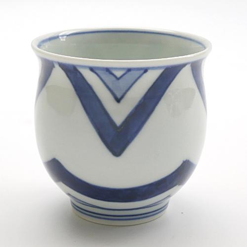 青花　江戸紋　反小湯呑