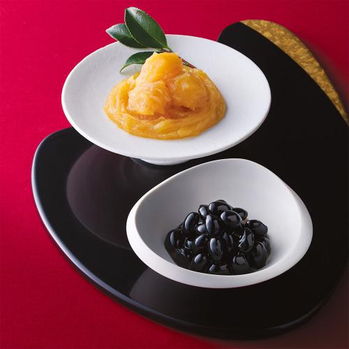 〈はべ黒庵〉丹波黒煮豆と栗きんとん