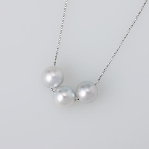 ナチュラルグレー Ptアコヤネックレス