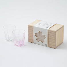画像sakurasaku glass サケペア(クリア/桜色)