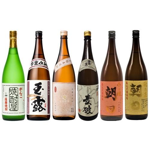 芋焼酎・麦焼酎・黒糖焼酎飲み比べ6本セット A