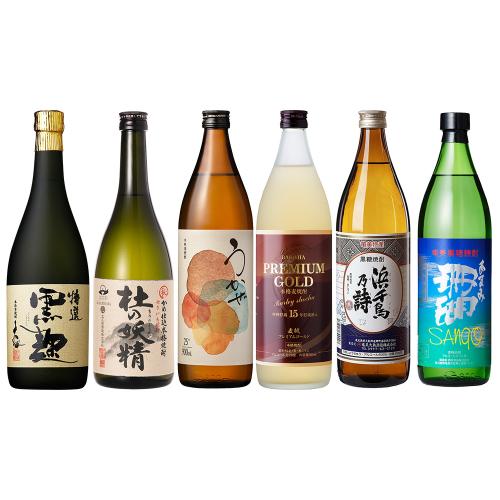 芋焼酎・麦焼酎・黒糖焼酎飲み比べ6本セット B