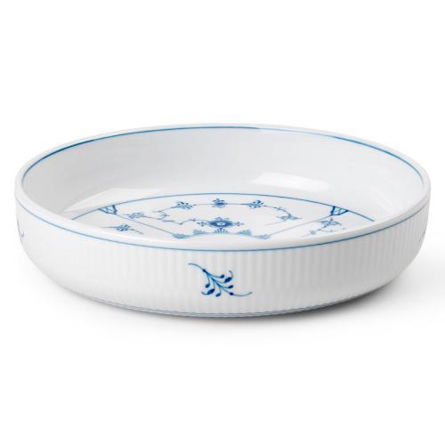 ブルーフルーテッド プレイン オーブンウェア ラウンド