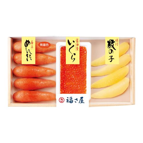 〈博多・福さ屋〉無着色辛子めんたい・味付数の子・醤油いくら
