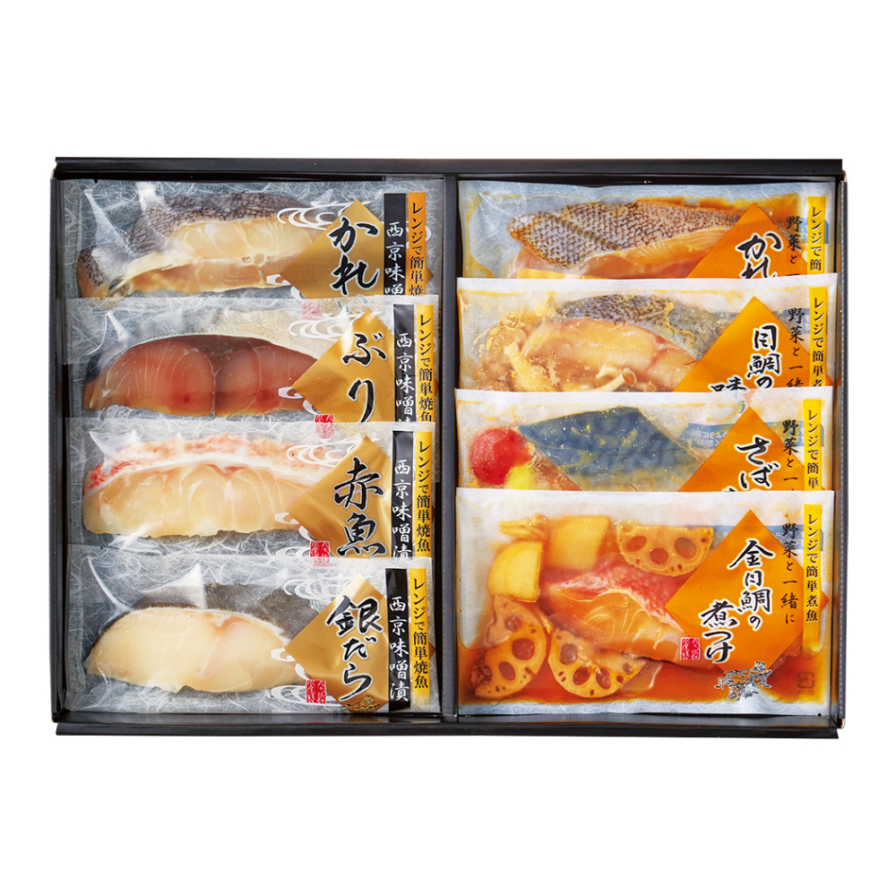 〈丸七佐藤水産〉レンジで簡単焼魚・煮魚詰合せ