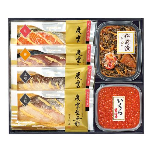 〈京都・辻が花〉柚香西京漬・松前漬・いくら醤油漬詰合せ