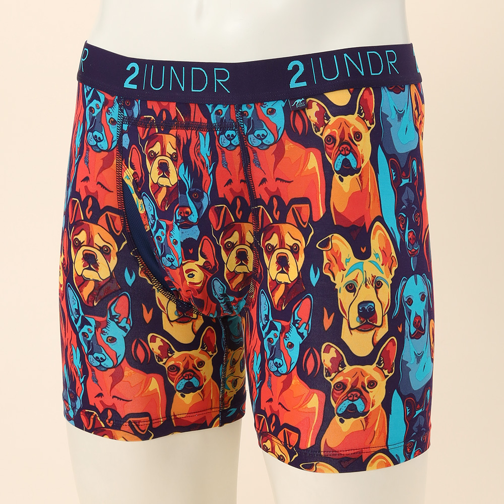 犬柄 6インチ 前開きボクサーパンツ S→L
