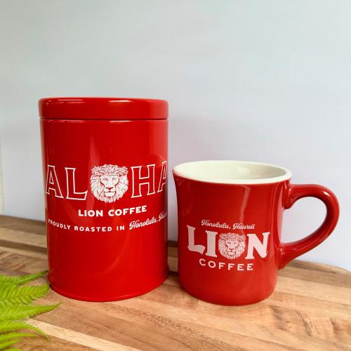 ライオンコーヒー マグカップ＆キャニスターセット